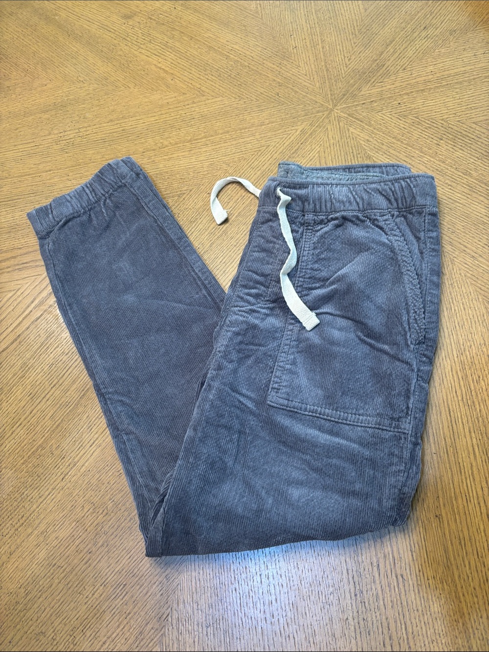 Hanna Andersson Gray Corduroy Drawstring Kids Pants